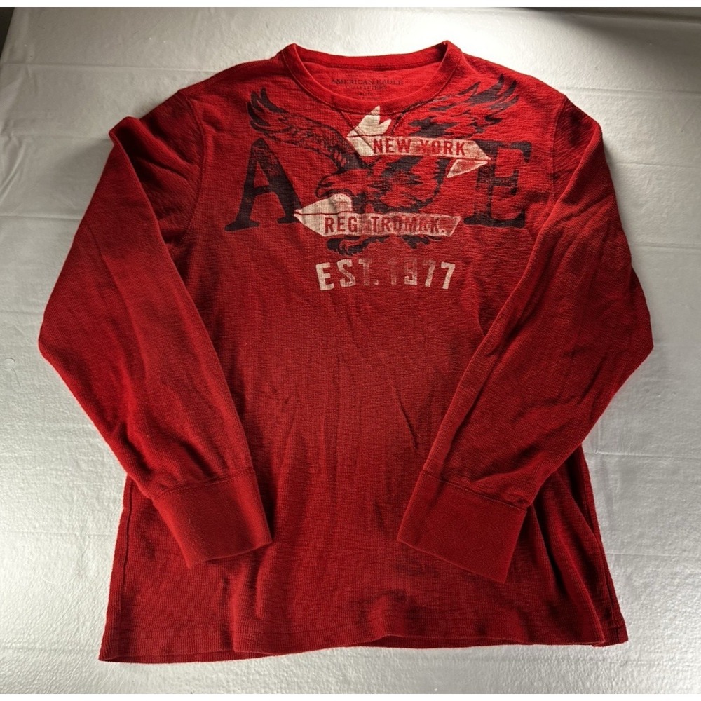 Y2K American Eagle Outfitters Sweatshirt Mens XL‎ Red Long Sleeve New York